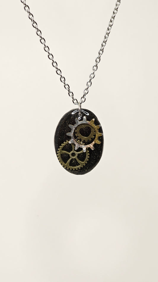 Oval Gear Necklace