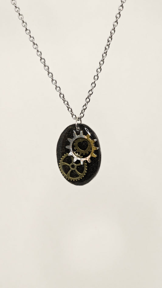 Oval Gear Necklace